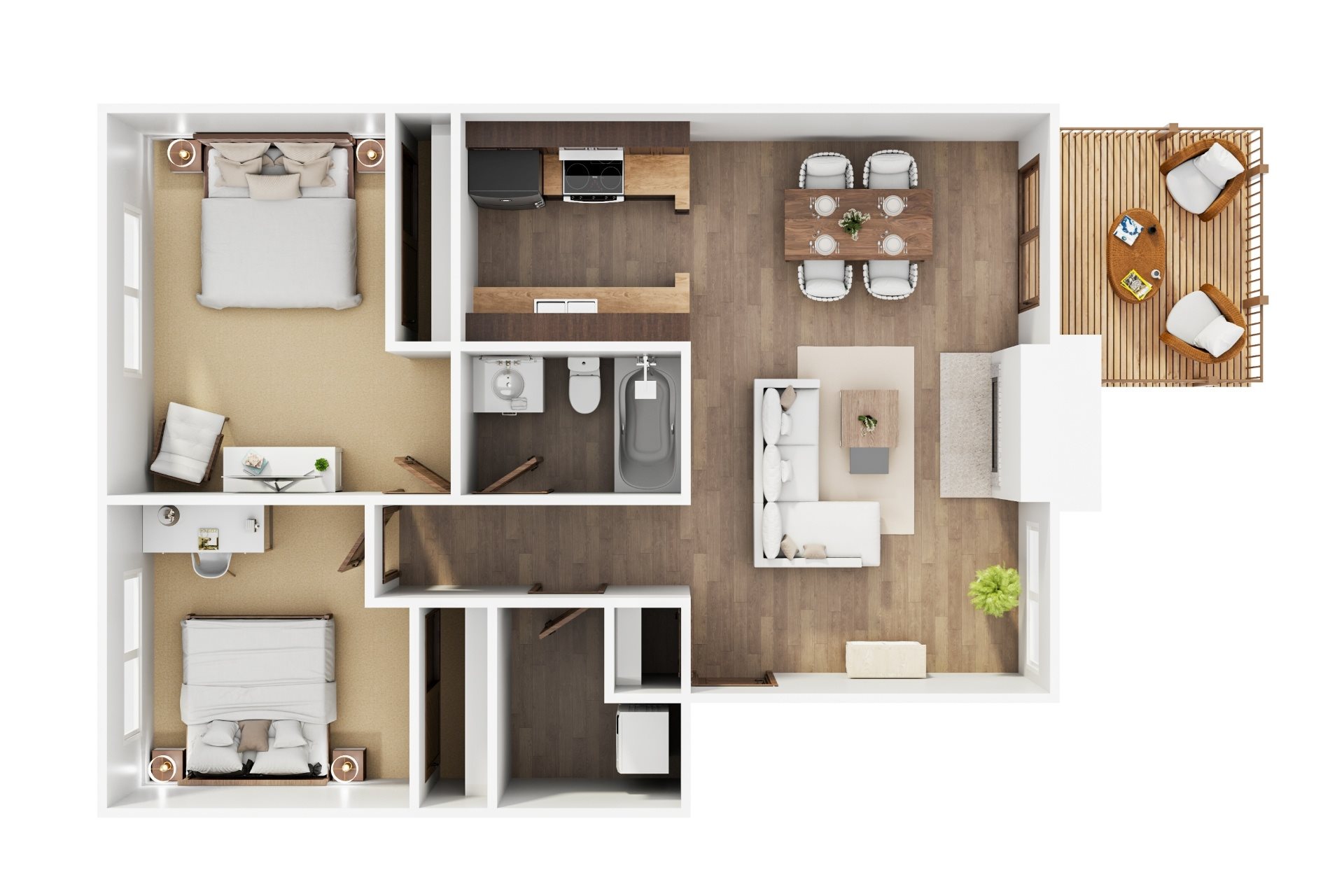 Two Bedroom floor plan